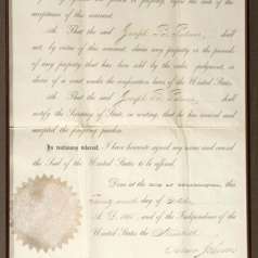 Presidential Pardon for Joseph B. Palmer